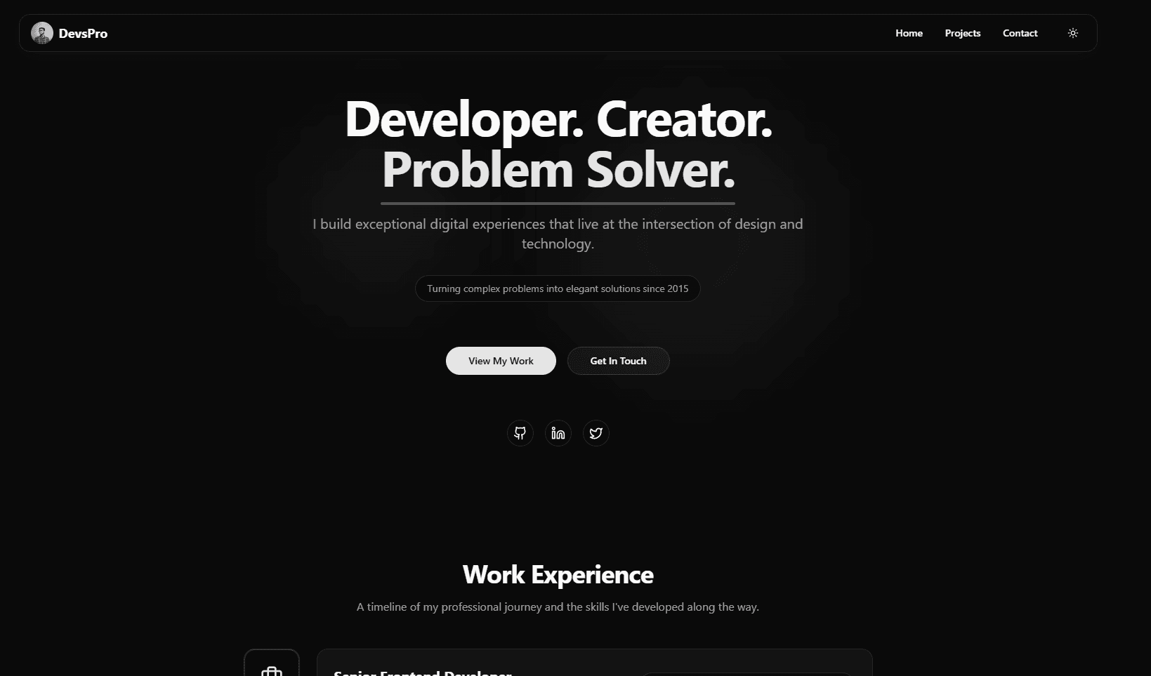 Devspro Portfolio Template