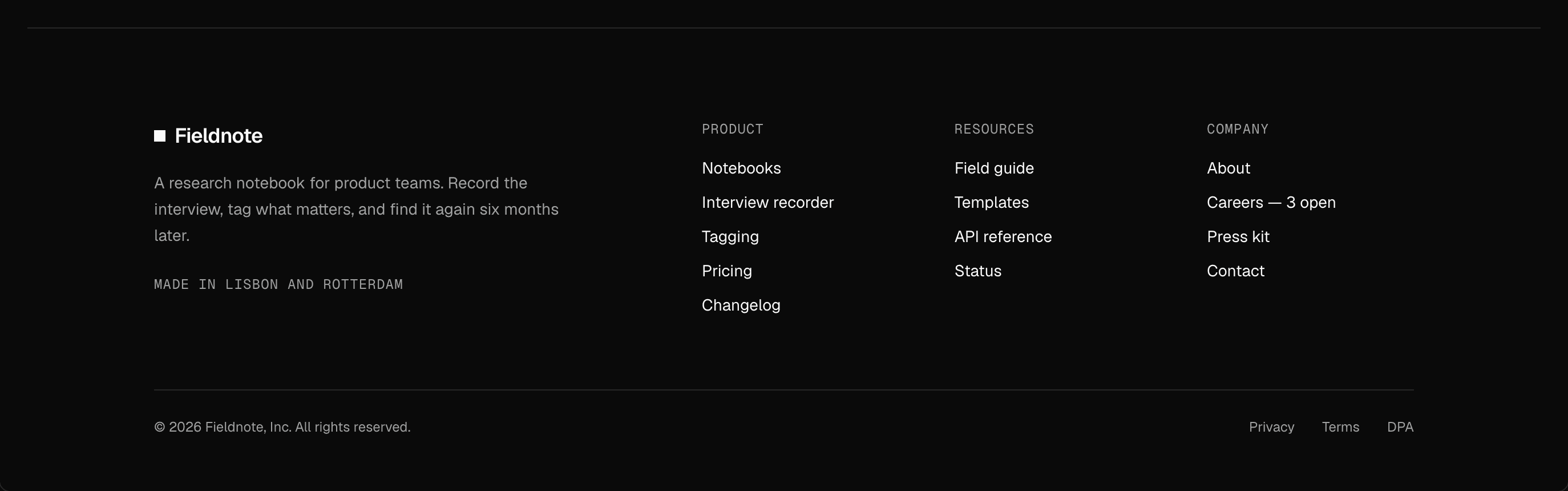 Footer block preview