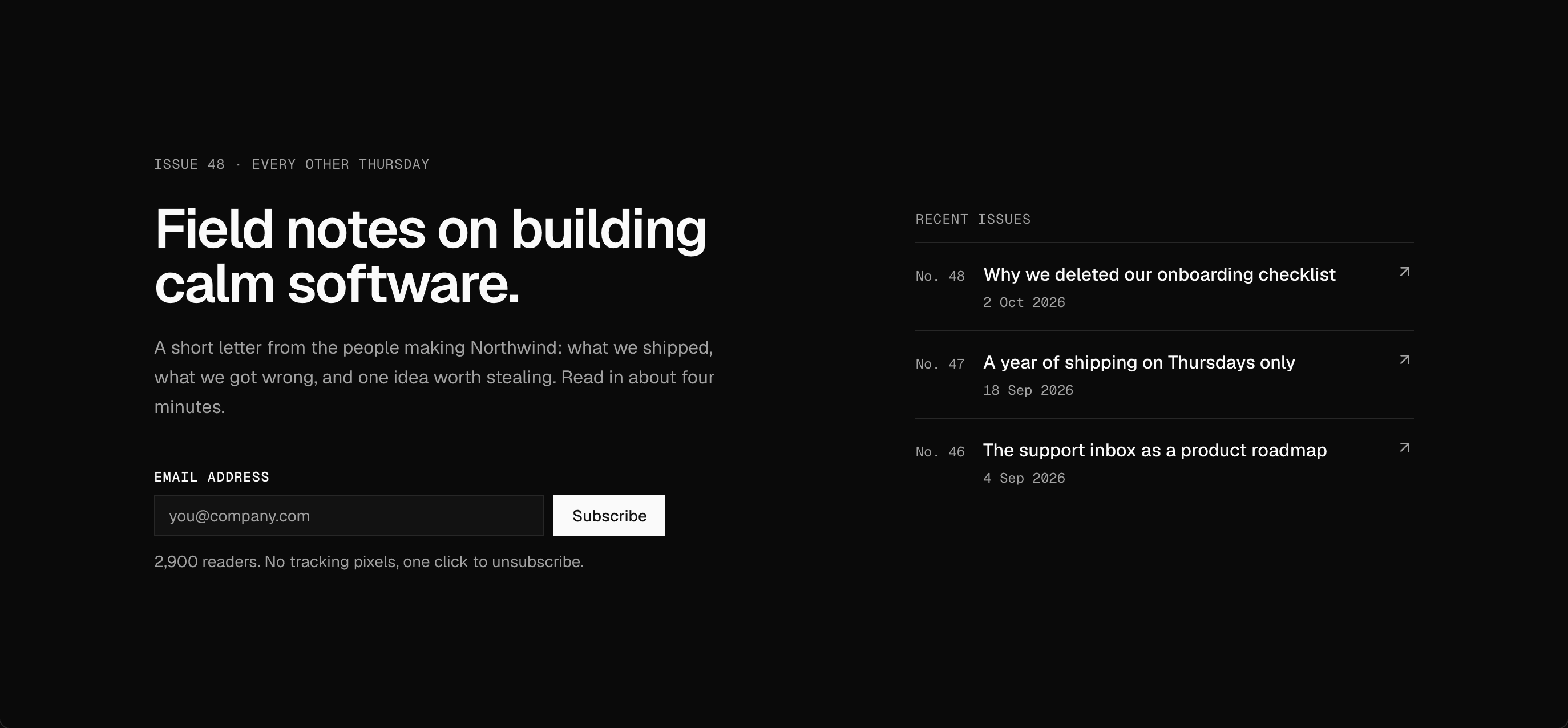 Newsletter block preview