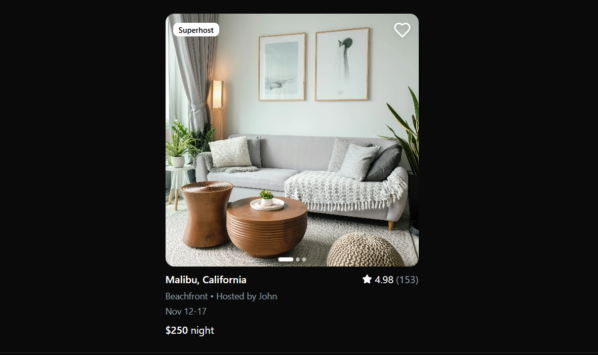 Airbnb Card