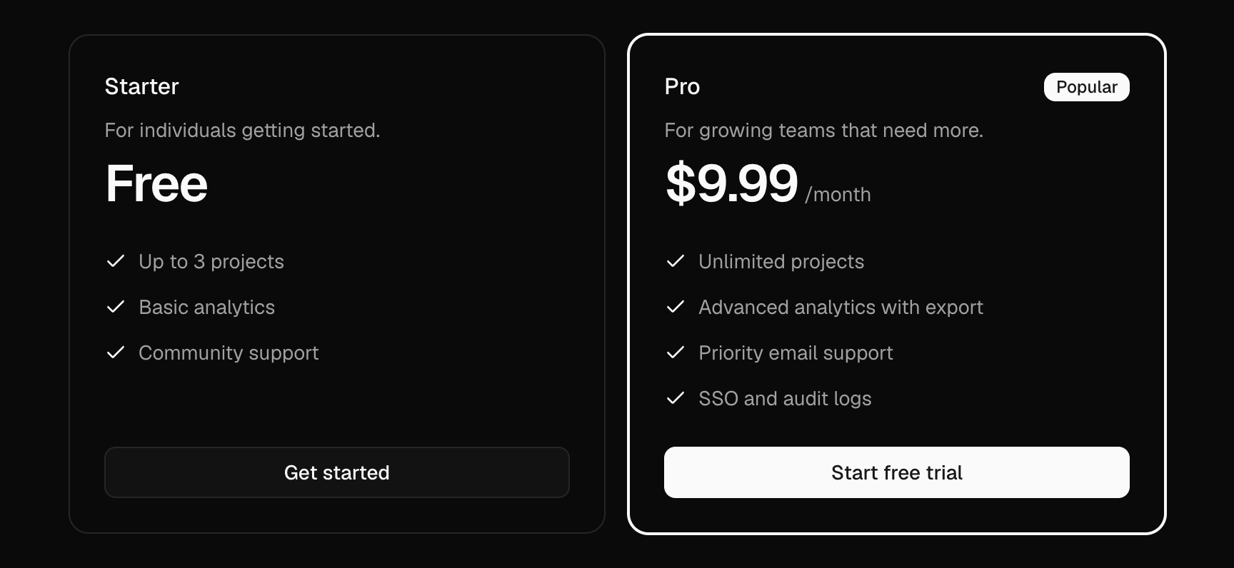 Pricing Card - Devsloka Components